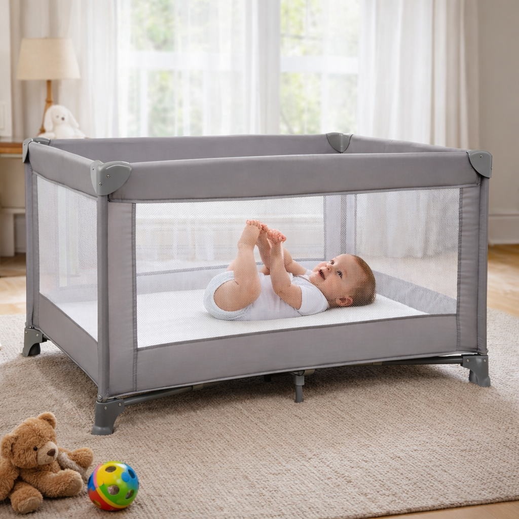 Lit Parapluie Bébé Pliable et Parc 2 en 1