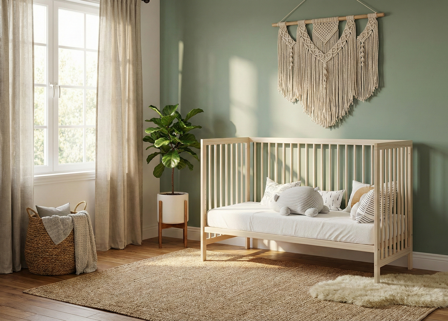 Lit Bébé Évolutif 4 en 1 en Épicéa Massif – Cododo, Bureau & Tableau – Design Scandinave