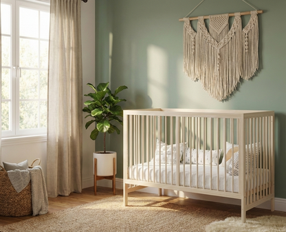 Lit Bébé Évolutif 4 en 1 en Épicéa Massif – Cododo, Bureau & Tableau – Design Scandinave