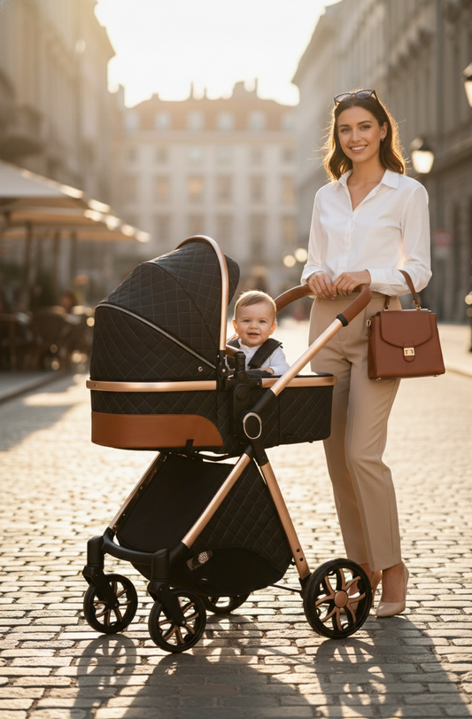 L'Ultime Poussette 3 en 1 : Système de Voyage Compact & Design