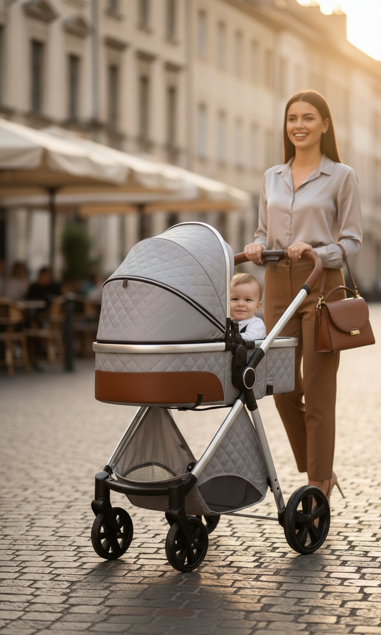 L'Ultime Poussette 3 en 1 : Système de Voyage Compact & Design