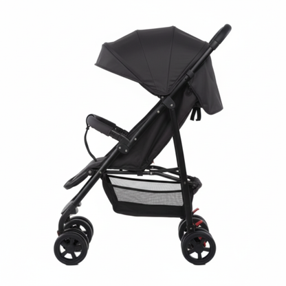 Poussette Citadine Compacte & Ultra Légère – Pliable, Confort & Design Noir