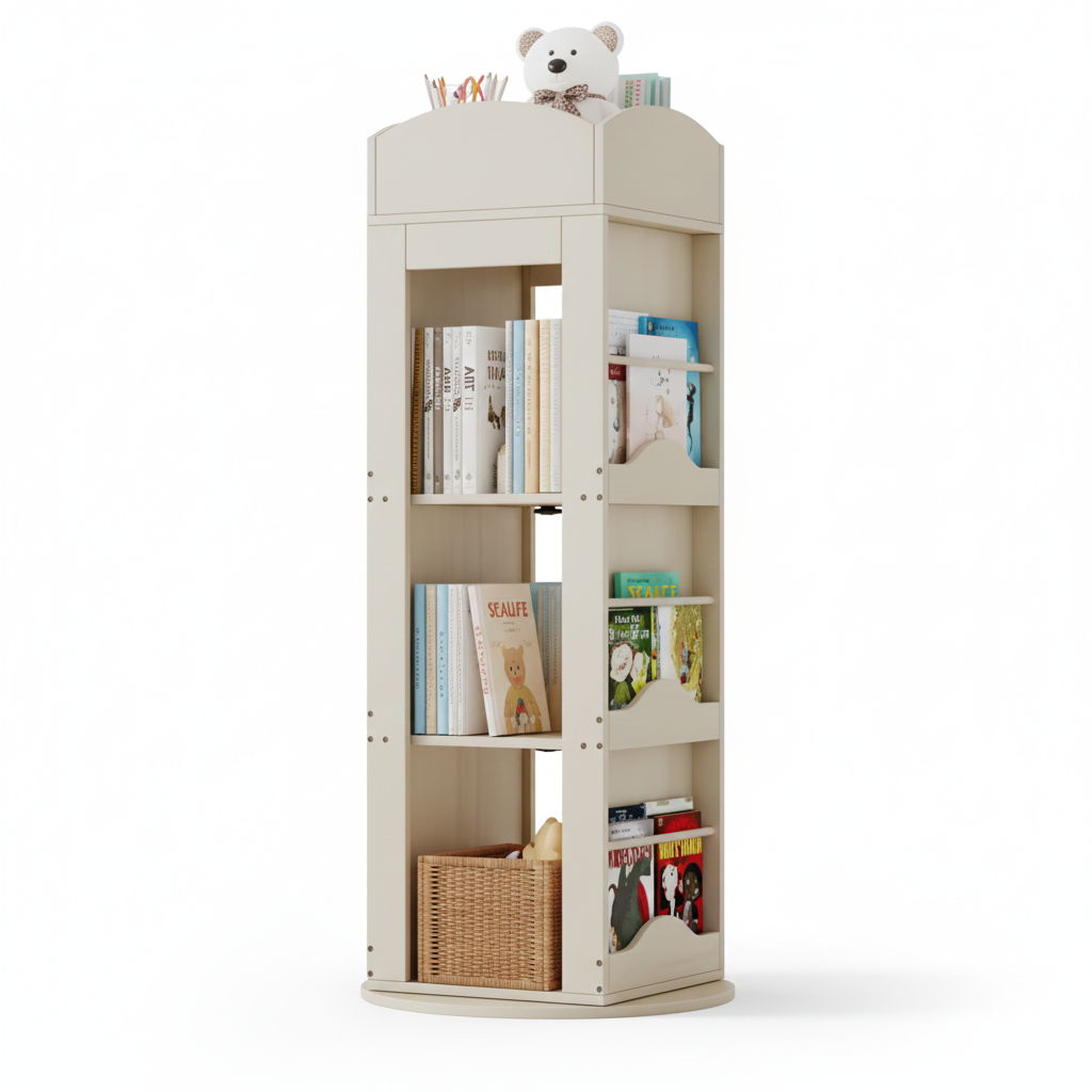 Bibliothèque Rotative 360° Pour Enfant