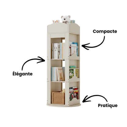 Bibliothèque Rotative 360° Pour Enfant